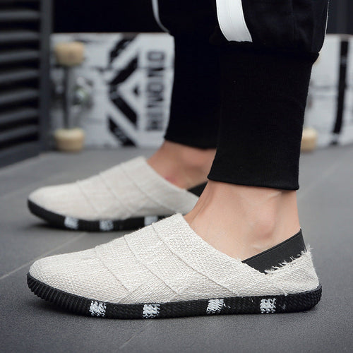 W&W Mode | Frühling Und Sommer Leinen Canvas Schuhe Männer
