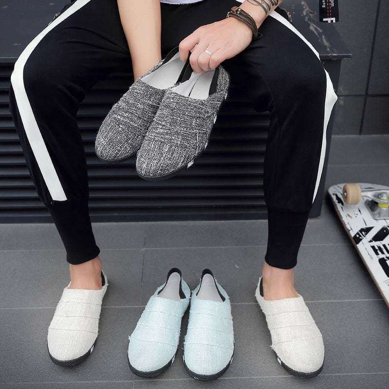 W&W Mode | Frühling Und Sommer Leinen Canvas Schuhe Männer