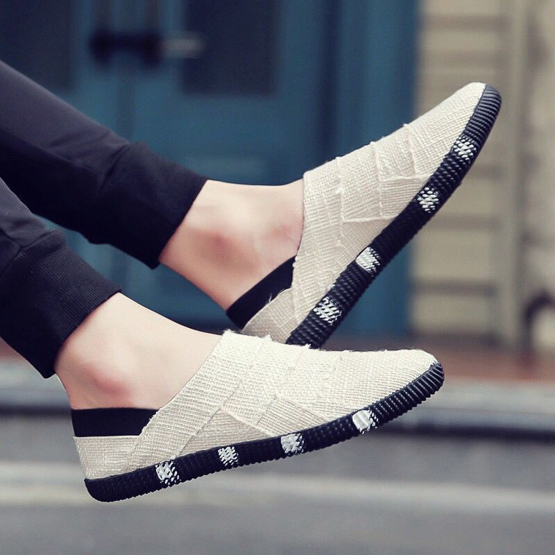 W&W Mode | Frühling Und Sommer Leinen Canvas Schuhe Männer