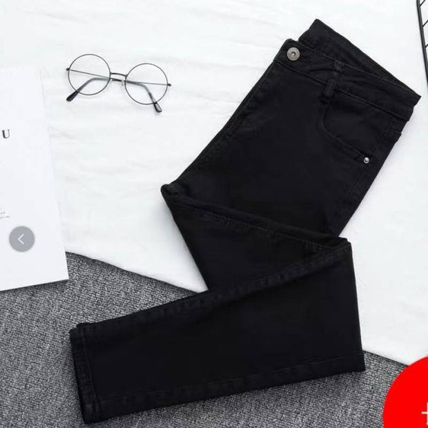 WW-Denim-Hose mit hoher Taille und großer Größe