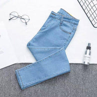 WW-Denim-Hose mit hoher Taille und großer Größe