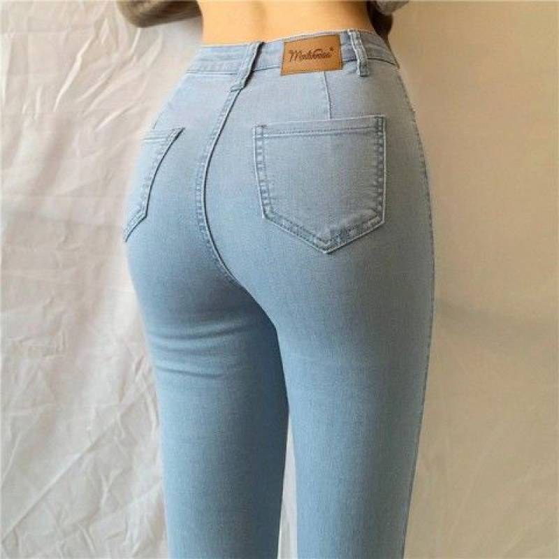 WW-Denim-Hose mit hoher Taille und großer Größe