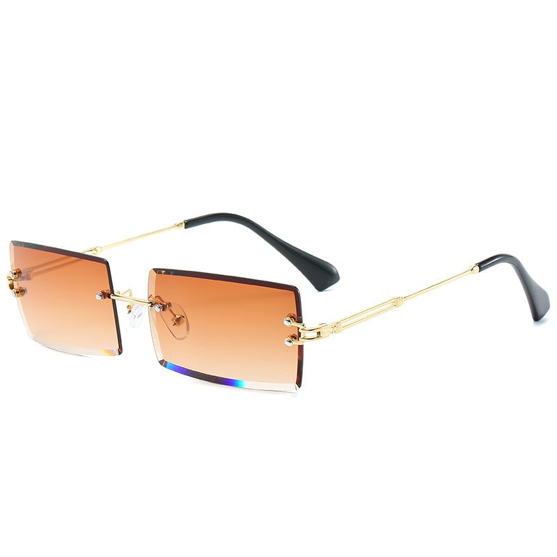 WW | Modische Rechteckige Sonnenbrille Im Retro Stil