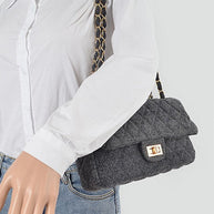 WW | Denim Gesteppte Umwandelbare Schultertasche