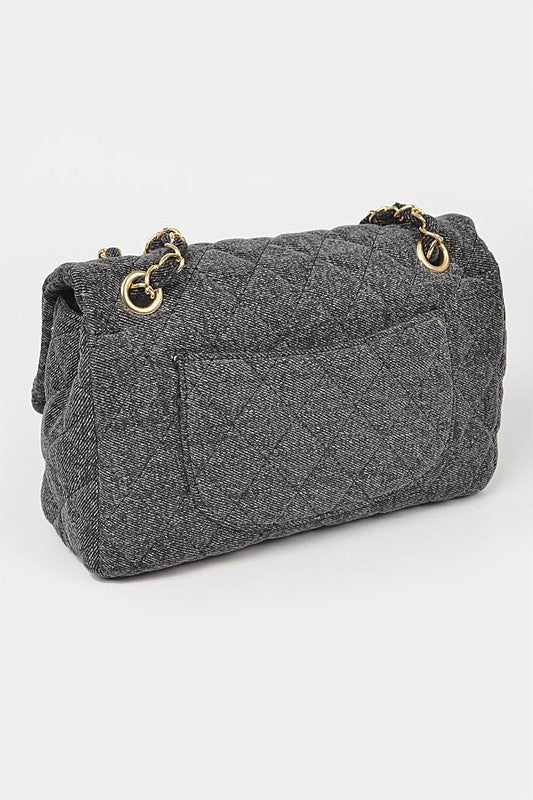WW | Denim Gesteppte Umwandelbare Schultertasche