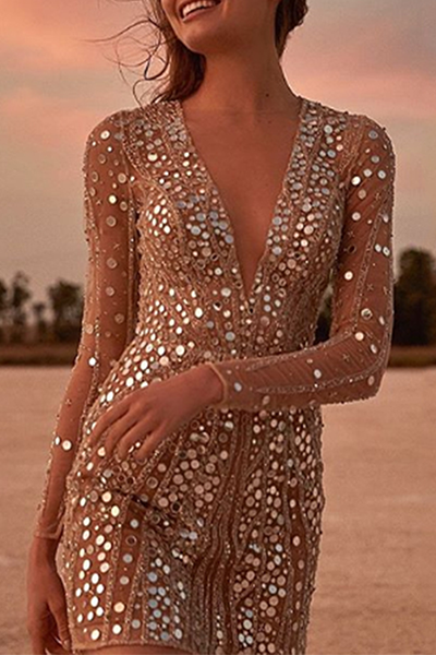 WW | Paillettenbesetztes Minikleid