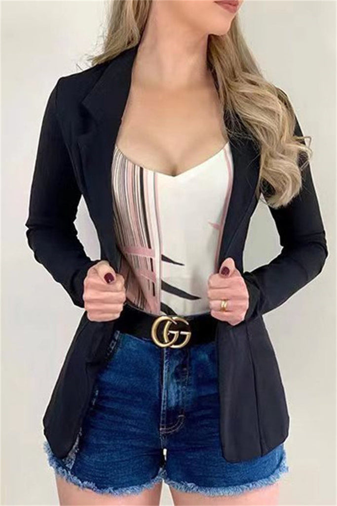 WW | Fashion Casual Umgeschlagen Kragen Slim Outerwear - 6 Farben