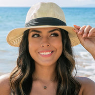 WW | Klassischer Stroh Panama Fedora Hut