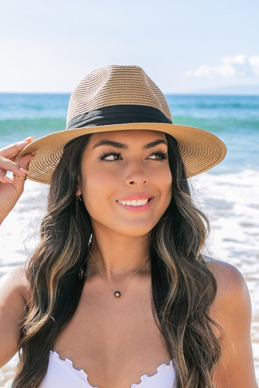 WW | Klassischer Stroh Panama Fedora Hut