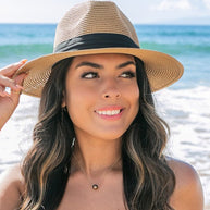WW | Klassischer Stroh Panama Fedora Hut