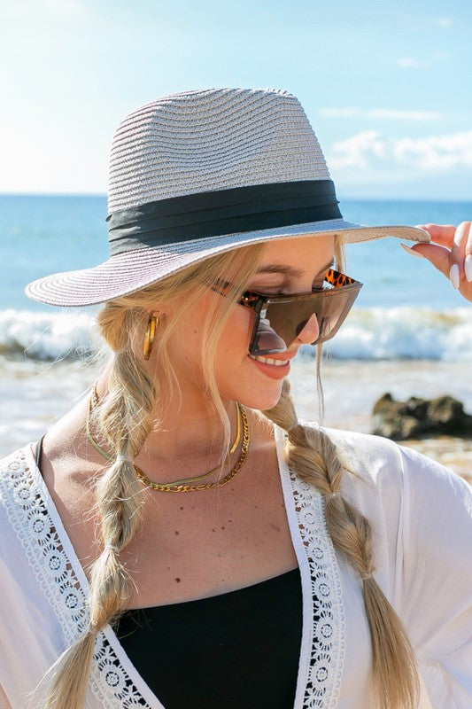 WW | Klassischer Stroh Panama Fedora Hut