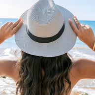 WW | Klassischer Stroh Panama Fedora Hut