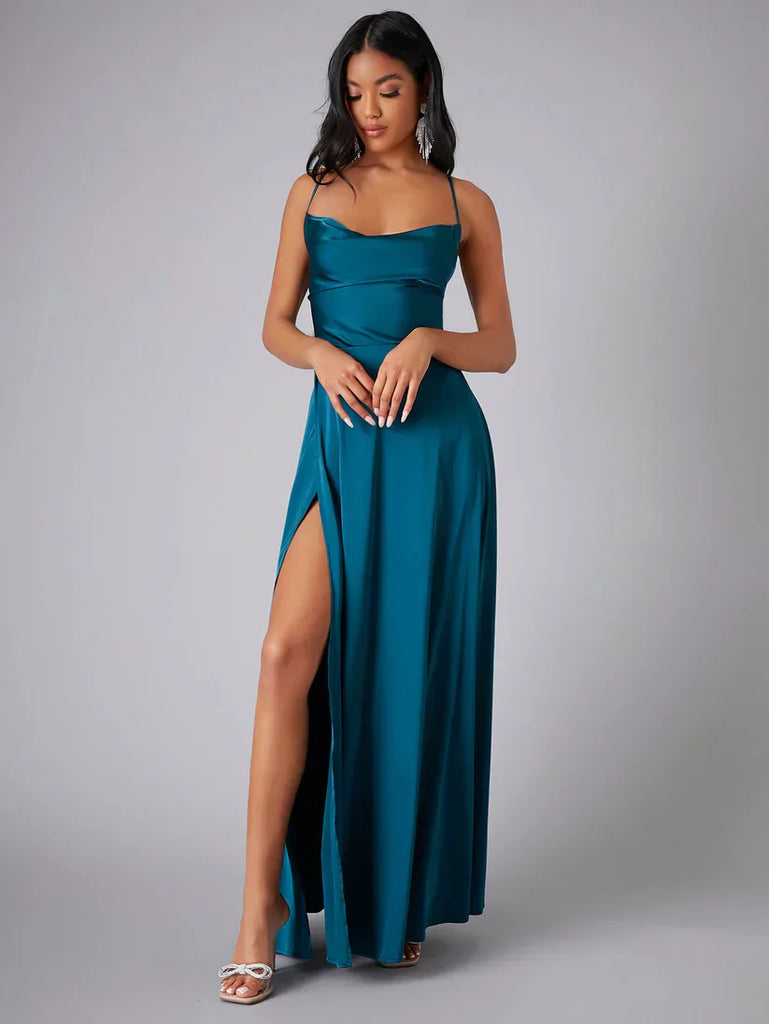 WW | Seiden-Maxikleid mit Geflochtenem Rücken Kleid Dich für Formelle Anlässe Lucette