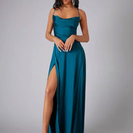 WW | Seiden-Maxikleid mit Geflochtenem Rücken Kleid Dich für Formelle Anlässe Lucette