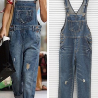 WW | Lockere Einfarbige Split Joint Square Collar Harlan Overalls