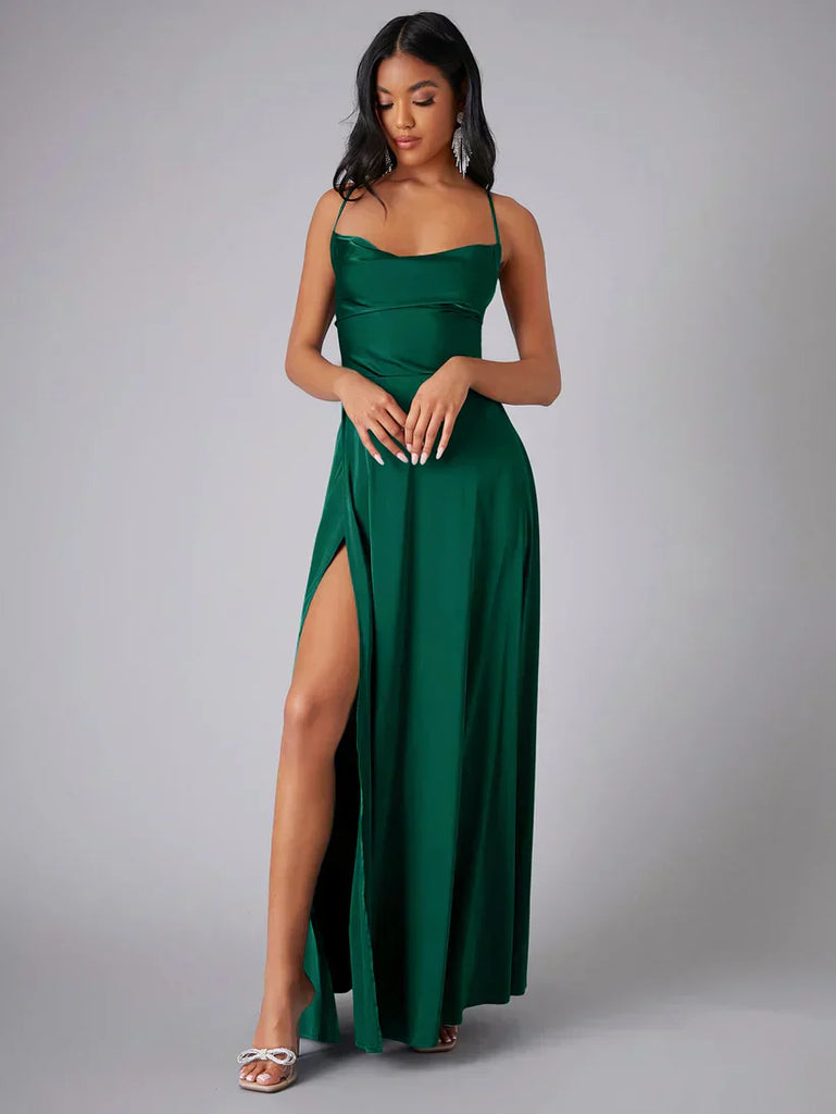 WW | Seiden-Maxikleid mit Geflochtenem Rücken Kleid Dich für Formelle Anlässe Lucette