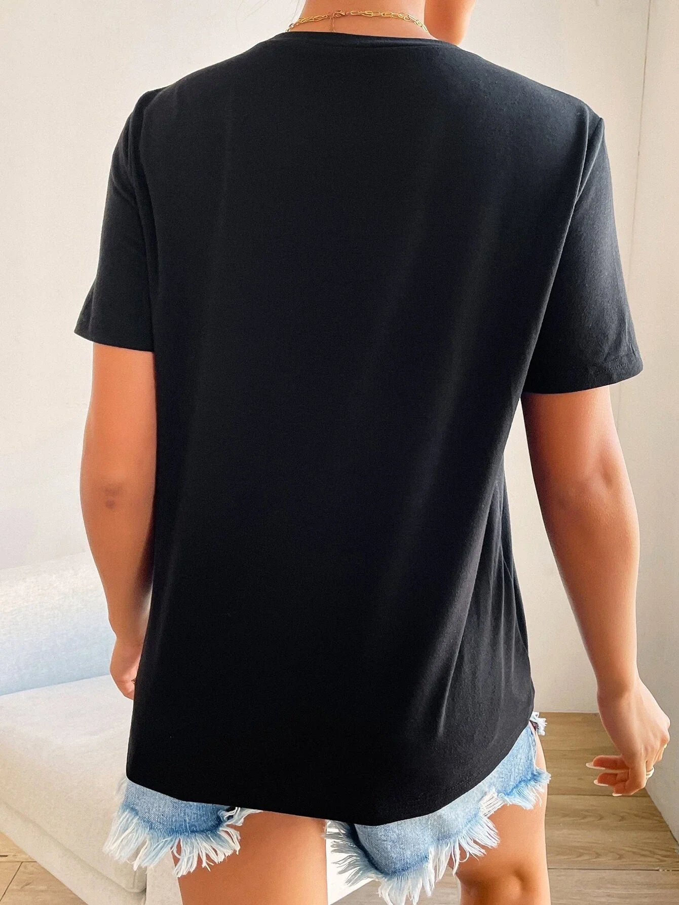WW | Damen T-Shirt Mit Herz Detail Minimalistisch, Lässig & Kombinationsstark
