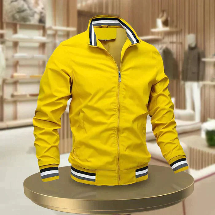 WW | Schicke Zip up Sommerjacke Mit Rippbündchen Für Herren
