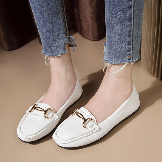 Damen Mokassins mit elegantem Schnallen-Detail und markantem Designs W&W