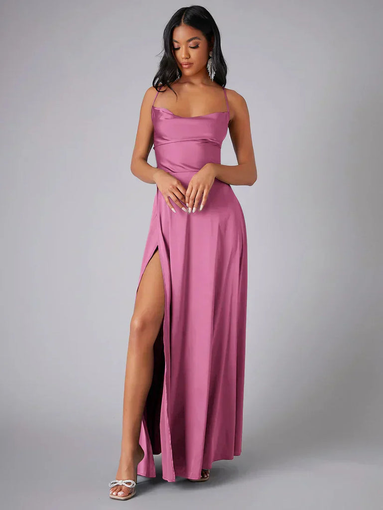 WW | Seiden-Maxikleid mit Geflochtenem Rücken Kleid Dich für Formelle Anlässe Lucette