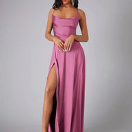 WW | Seiden-Maxikleid mit Geflochtenem Rücken Kleid Dich für Formelle Anlässe Lucette