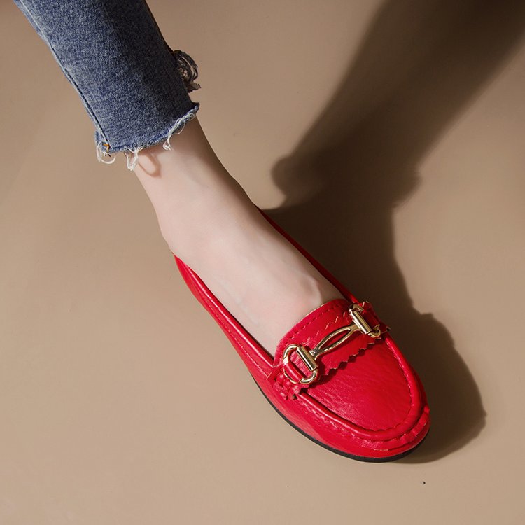 Damen Mokassins mit elegantem Schnallen-Detail und markantem Designs W&W Mode