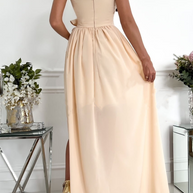 WW | Lässiges Unifarben Flounces Ein Schulter Kuchenrock Kleider- 6 Farben