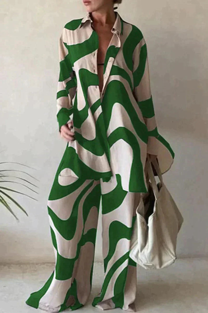 W&W Mode | Modischer Print-Hosenanzug Damen
