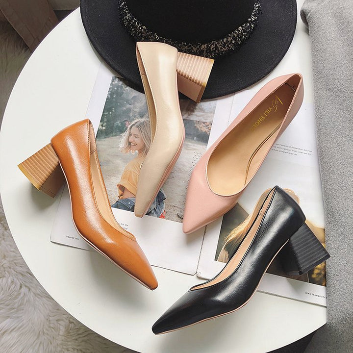 Damen Elegante und komfortable Pumps mit stabilen Blockabsätzen W&W Mode