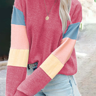 WW | Street Solid Patchwork O Hals Top