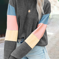 WW | Street Solid Patchwork O Hals Top