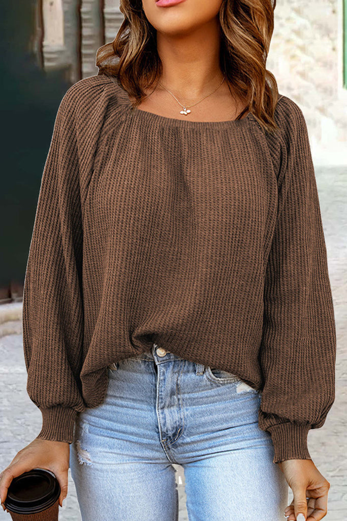 WW | Mode Einfarbig Einfarbig Farbe Off The Shoulder Tops