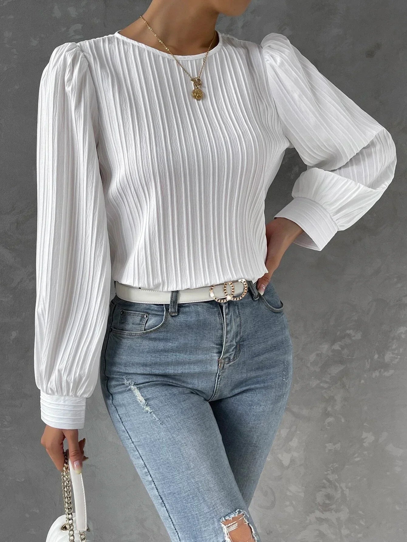 WW | Bluse mit langen Ärmeln Für Frauen