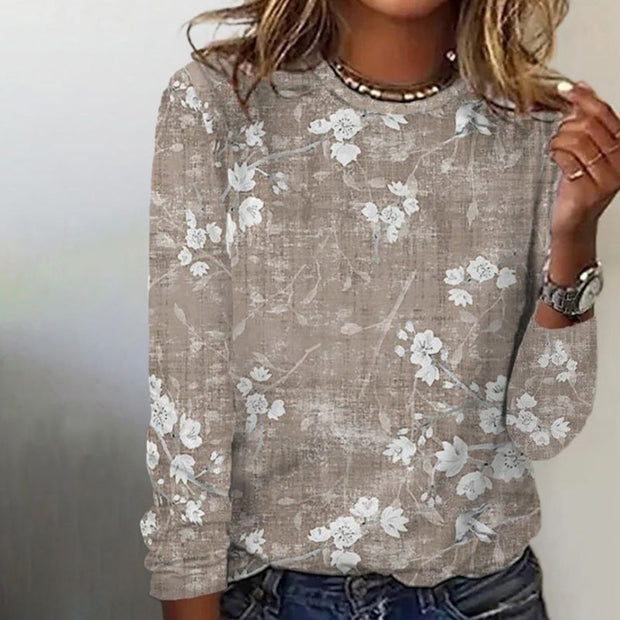 WW | T-Shirt Jahrgang Stil mit Blumenmuster
