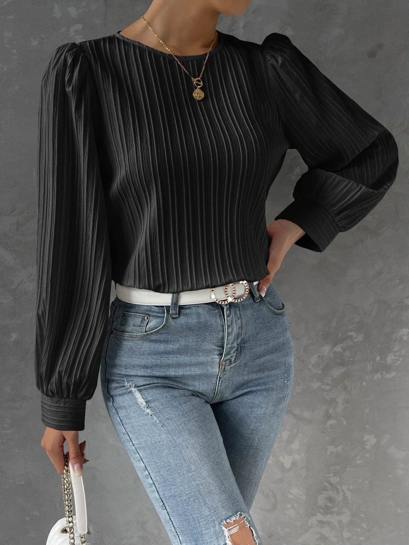 WW | Bluse mit langen Ärmeln Für Frauen