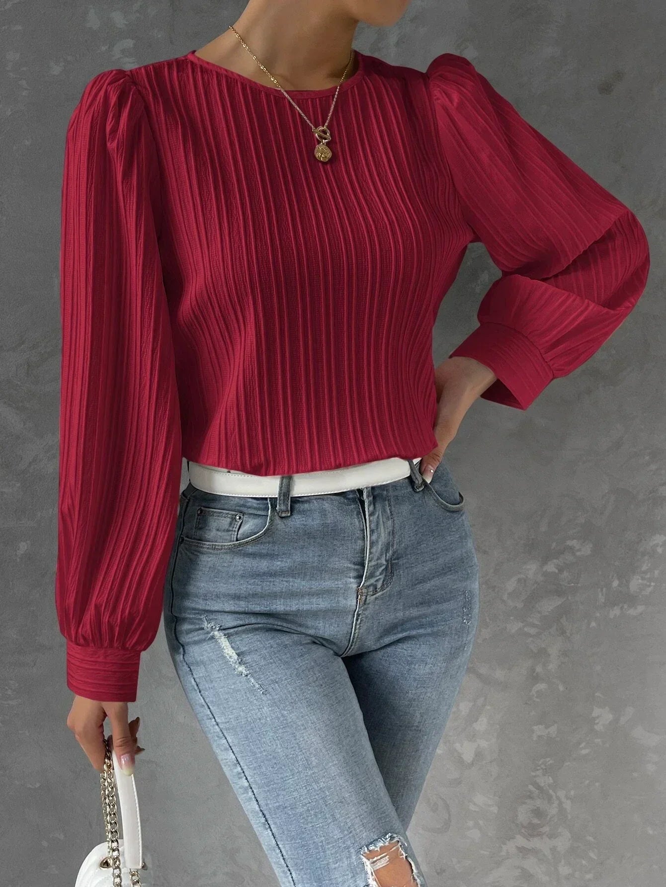 WW | Bluse mit langen Ärmeln Für Frauen