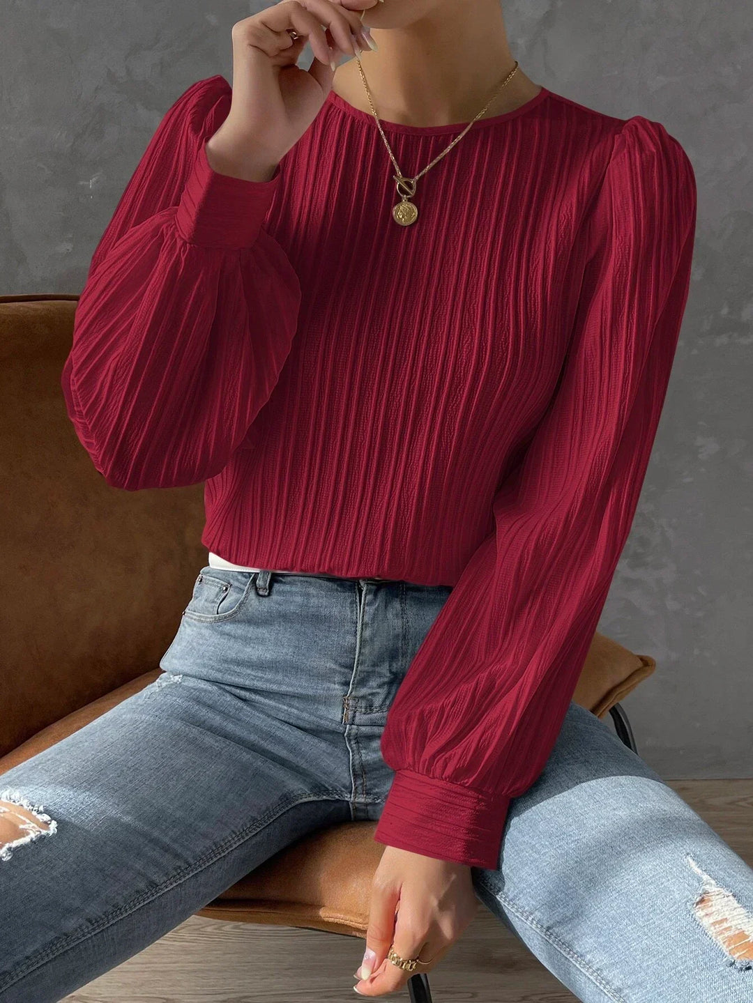 W&W Mode | Bluse mit langen Ärmeln Für Frauen