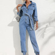 Lässiger Utility-Jumpsuit mit Jeansgürtel