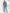 WW | Denim Overall Knopfront Klappentaschen Passender Gürtel Gekrempelte Ärmel