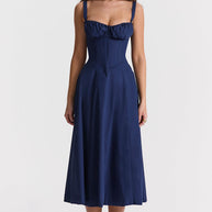 WW - Midikleid mit tailliertem Oberteil und ausgestelltem Rock | Minikleid mit Spaghettiträgern
