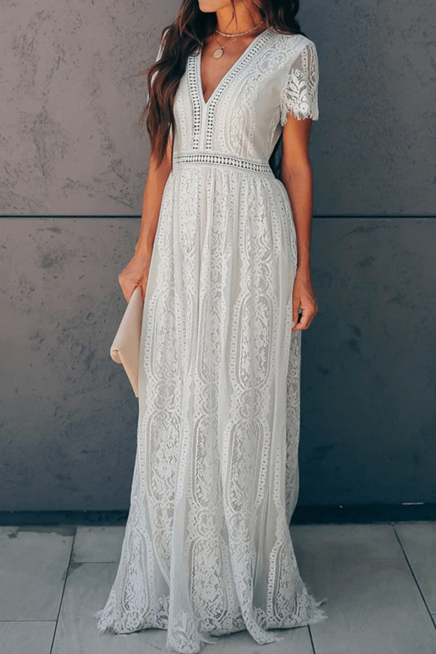 WW | Süß Elegant Einfarbig Ausgeschnitten Prinzessinnenkleider