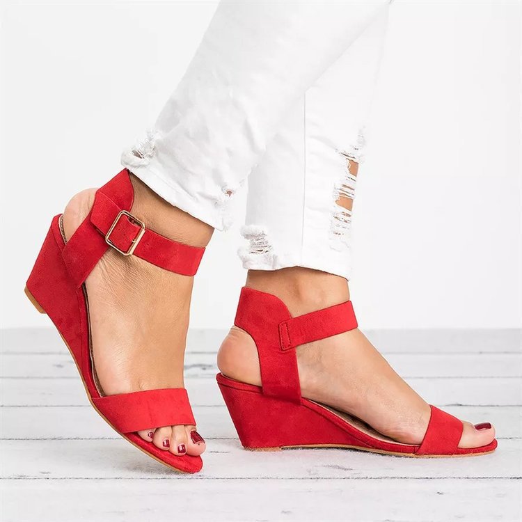 Damen Wedge-Sandalen mit elegantem Riemchen-Design und komfortablem Fußbett W&W Mode