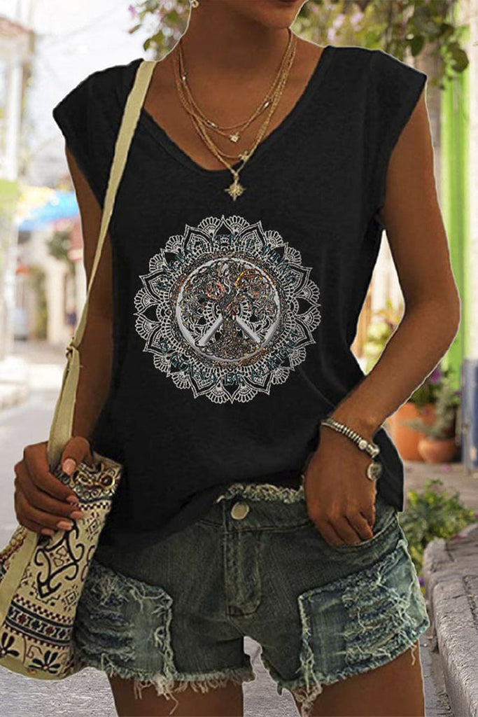 WW | Hippie Crew Neck Ärmelloses Tanktop
