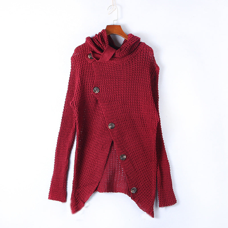 Damen Strickjacke mit asymmetrischem Schnitt und Kragen WW