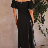 WW | Sexy Celebrities Einfarbige Schlitz Off The Shoulder Gefaltete Kleider