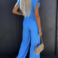 WW | Elegante Einfarbige Taschen Frenulum O-Ausschnitt Reguläre Jumpsuits - 5 Farben