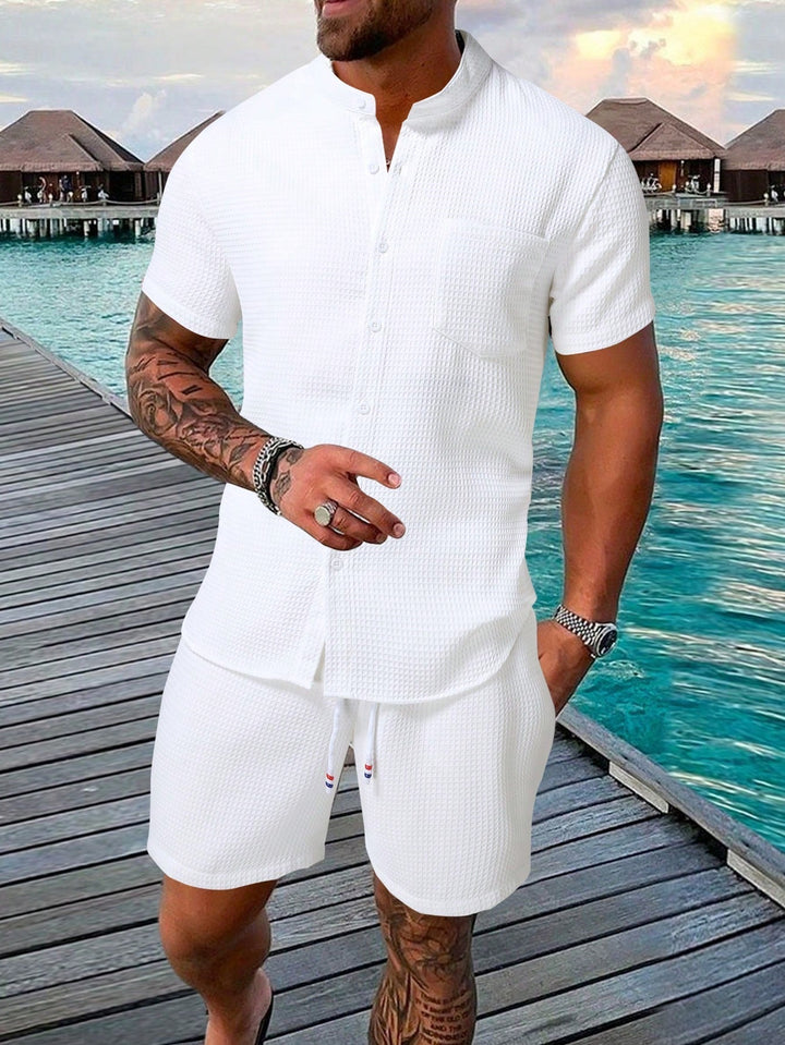 W&W Mode | Ärmelshirt Und Shorts Satz Für Männer