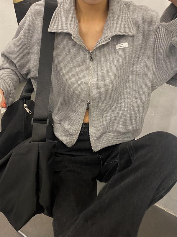 W&W Mode | Crop Jacke Mit Reißverschluss