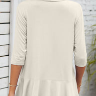 WW | Daily Simplicity Solid Flounce V-Ausschnitt Oberbekleidung