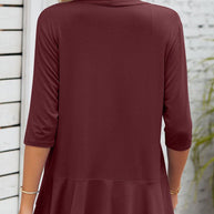 WW | Daily Simplicity Solid Flounce V-Ausschnitt Oberbekleidung